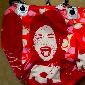 Coach Laughing Girl Parker Limited Edition Tote Shopper Shoulder Bag Red